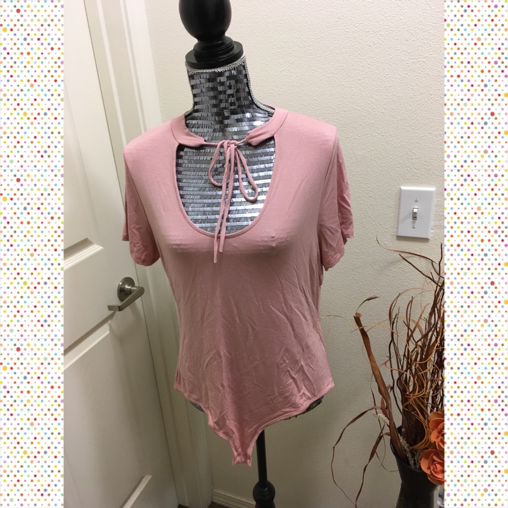 💠NEW💠Pink/Salmon choker bodysuit